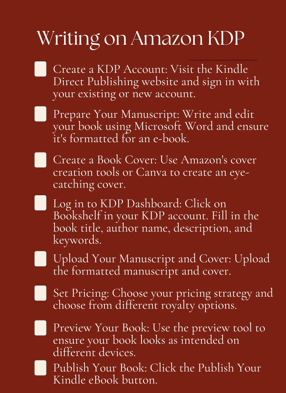 Self-publishing on Amazon